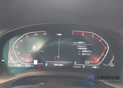 2021 BMW X4 xDrive30I z USA, uszkodzony, nr VIN 5UX2V1C0XM9H10053